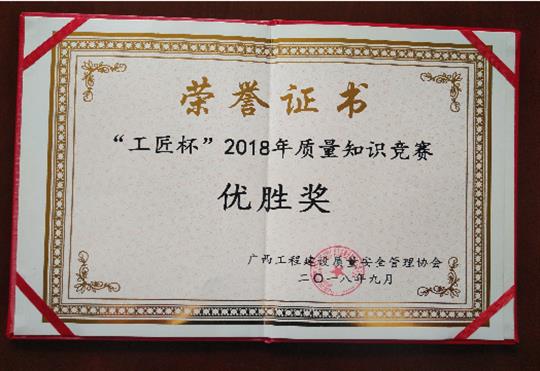 LD体育集团有限公司
喜获全区“工匠杯”2018年质量知识竞赛佳绩